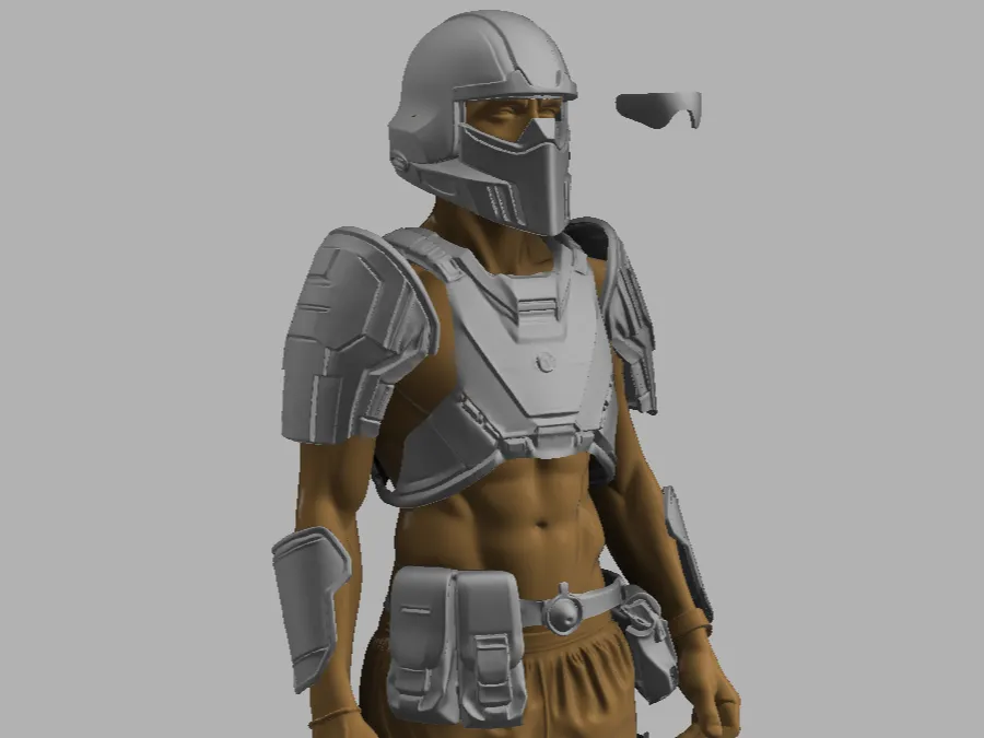 Accesorio para filamento: COSPLAY FULL SCALE WEARABLE Helldivers2 B-01 Armor. Referencia del modelo original.