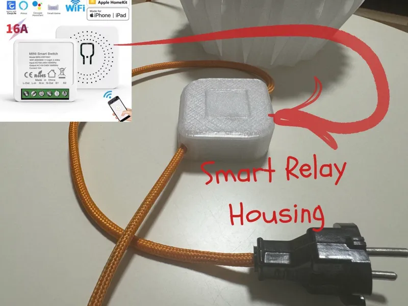 Apple HomeKit Relay housing with button for  Lamp