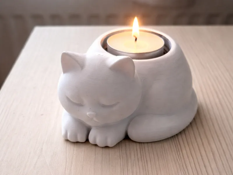 Cat candle holder