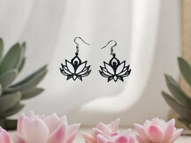 Lotus yoga earrings