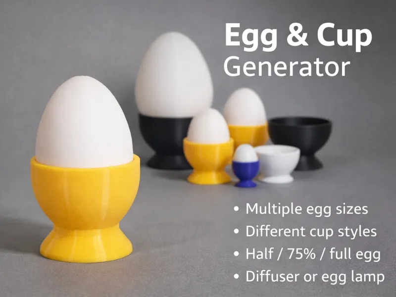 Customizable Egg & Egg Cup Generator
