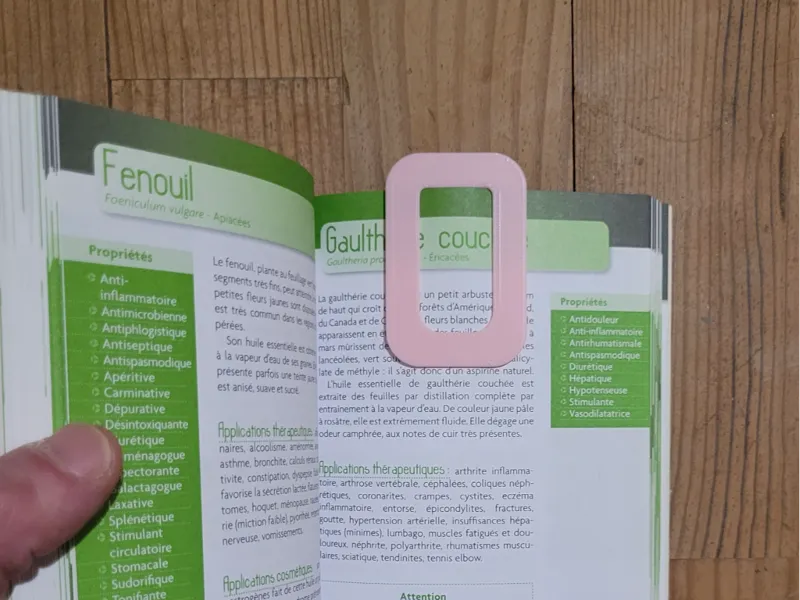 Marque page de poche