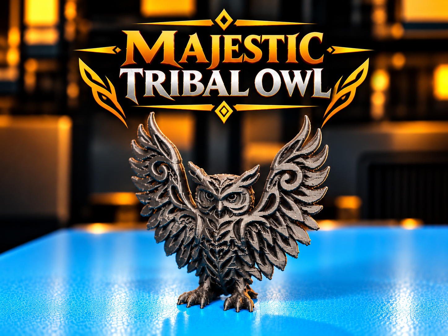 Majestic Tribal Owl 3D model