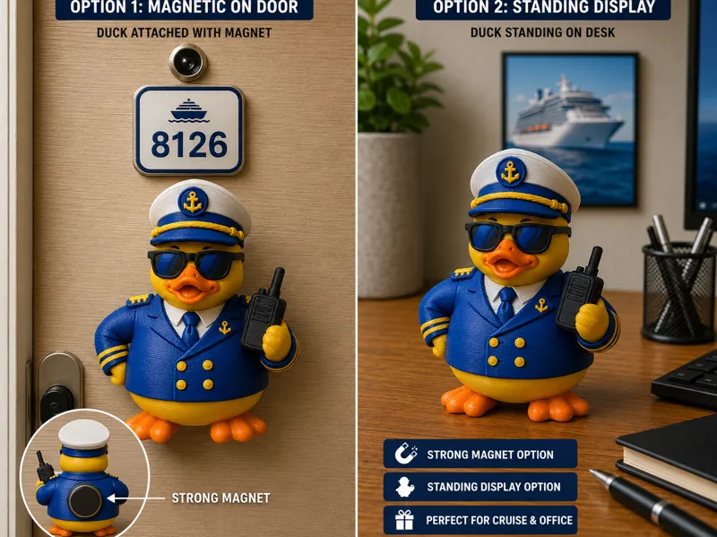 Captain Duck Magnet & Desk Display