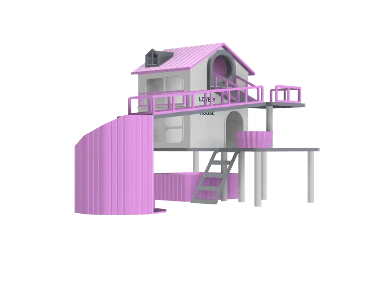 仓鼠空中步道套装玩具小屋Hamster Pet House Skywalk Suite Joy