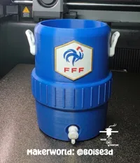 France Soccer - Print in Place or Removable Logo