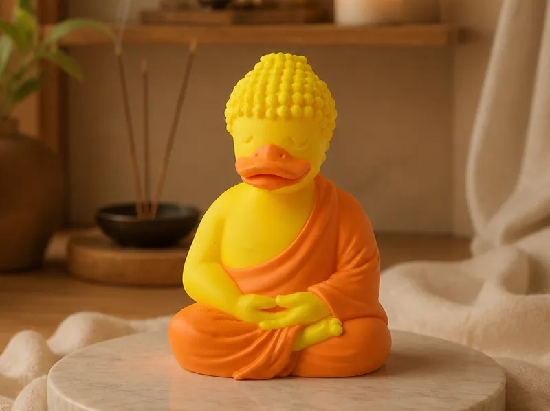 Buddha Duck - Quirky Meditation Duck Figurine
