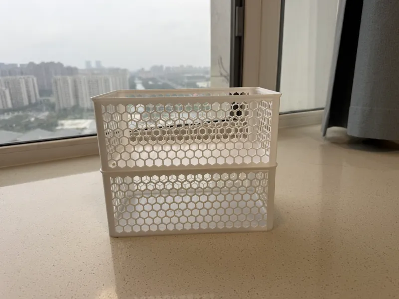 大号镂空可堆叠收纳盒尺寸25*15*10cm 厚度2mm 超省料