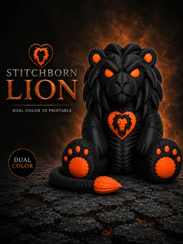 Adorno temático: Stitchborn Lion – Dark Plush King — vista de referencia 2