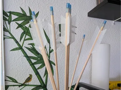 Arrow Kit - Arrowhead, Nocks, Fletching, 8mm Shaft