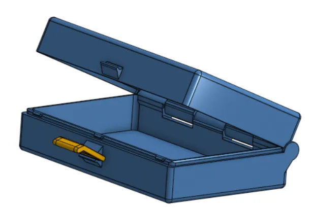 Box 75x48x24mm with optional insert for 2 batteries 18650 - print in place - Safe storage