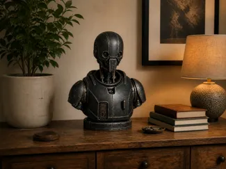 Industrial Droid Bust – Weathered Display Model