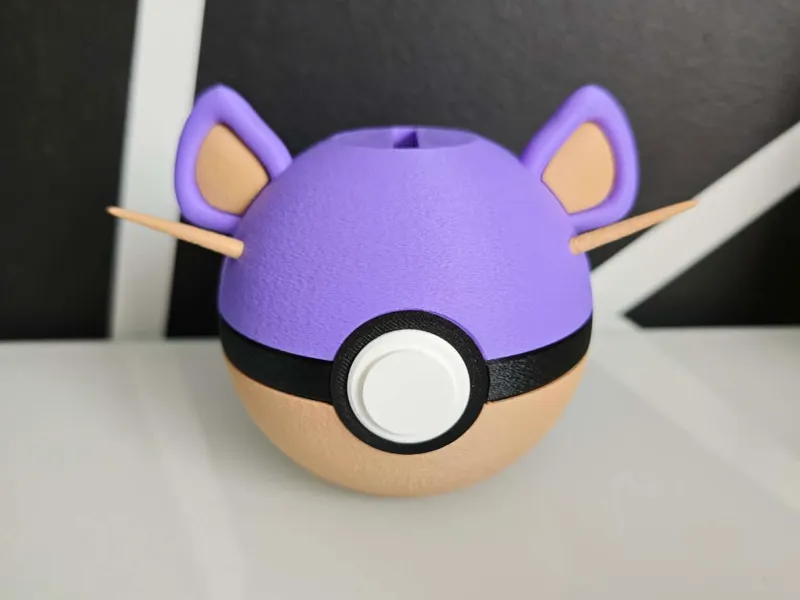 Rattata Pokeball Piggy Bank Money Saving Box 