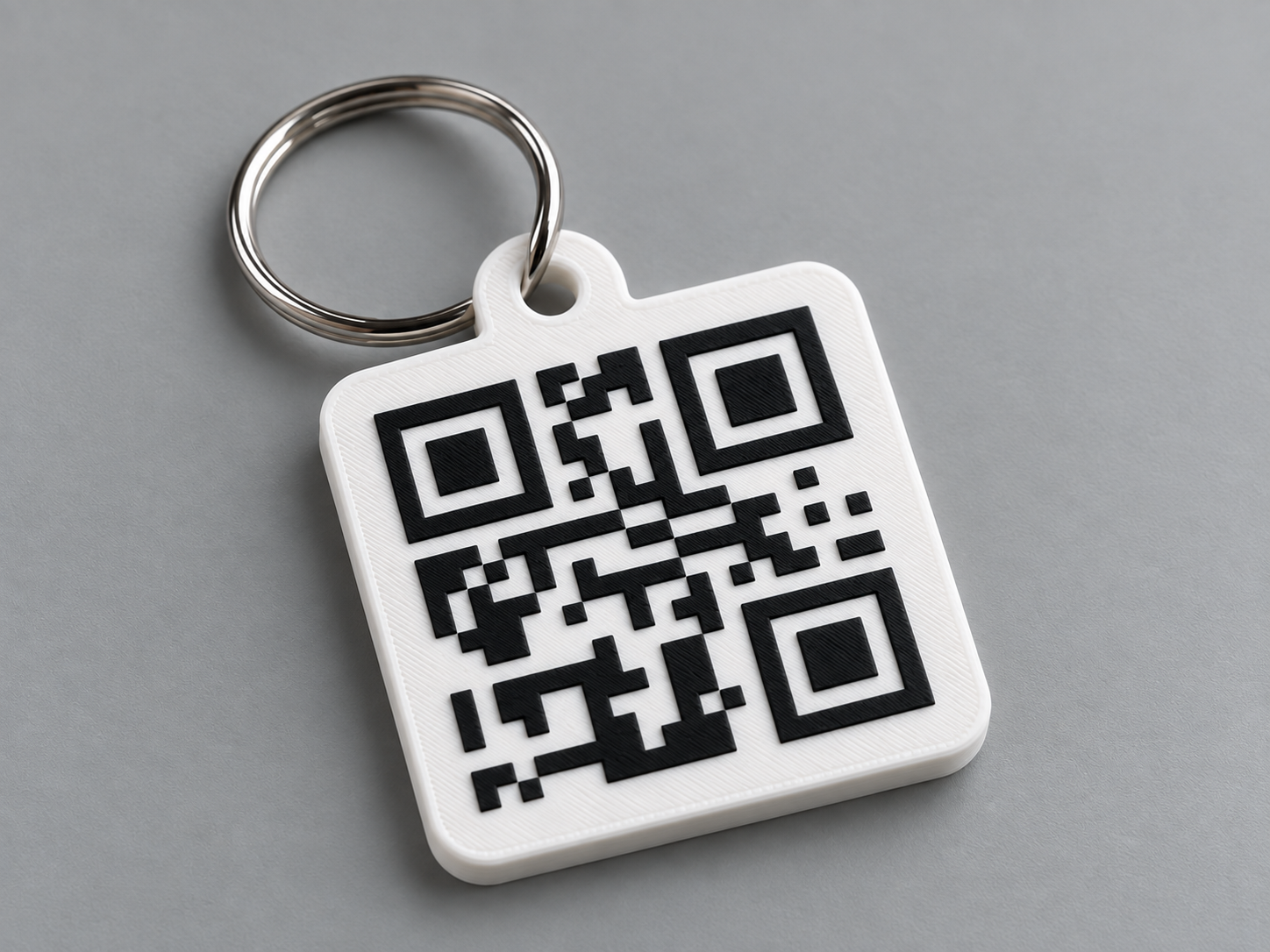 Customizable QR Code Keychain - 3D printed Signs & Logos, in stock in India