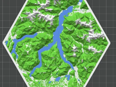 Como lake topograpich map