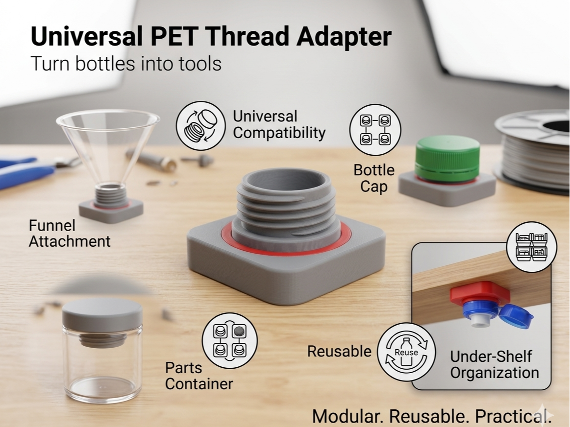 Universal PET Gewinde Adapter – Flaschenhals 