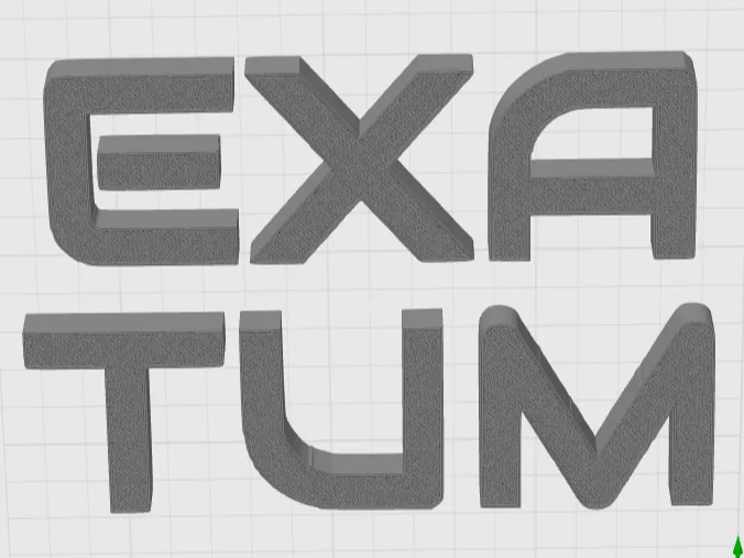 Logo Exatum 3d solid