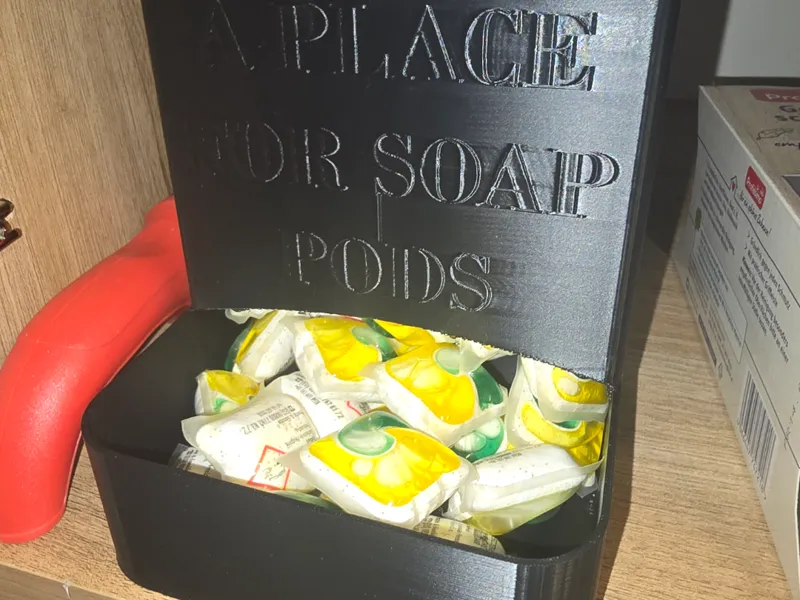 A place for soap pods