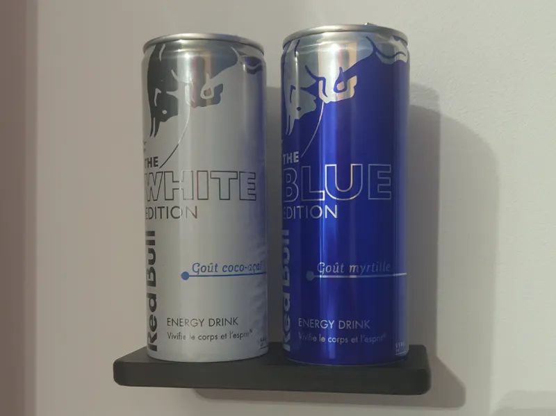 Support/présentoir de canette mural minimaliste