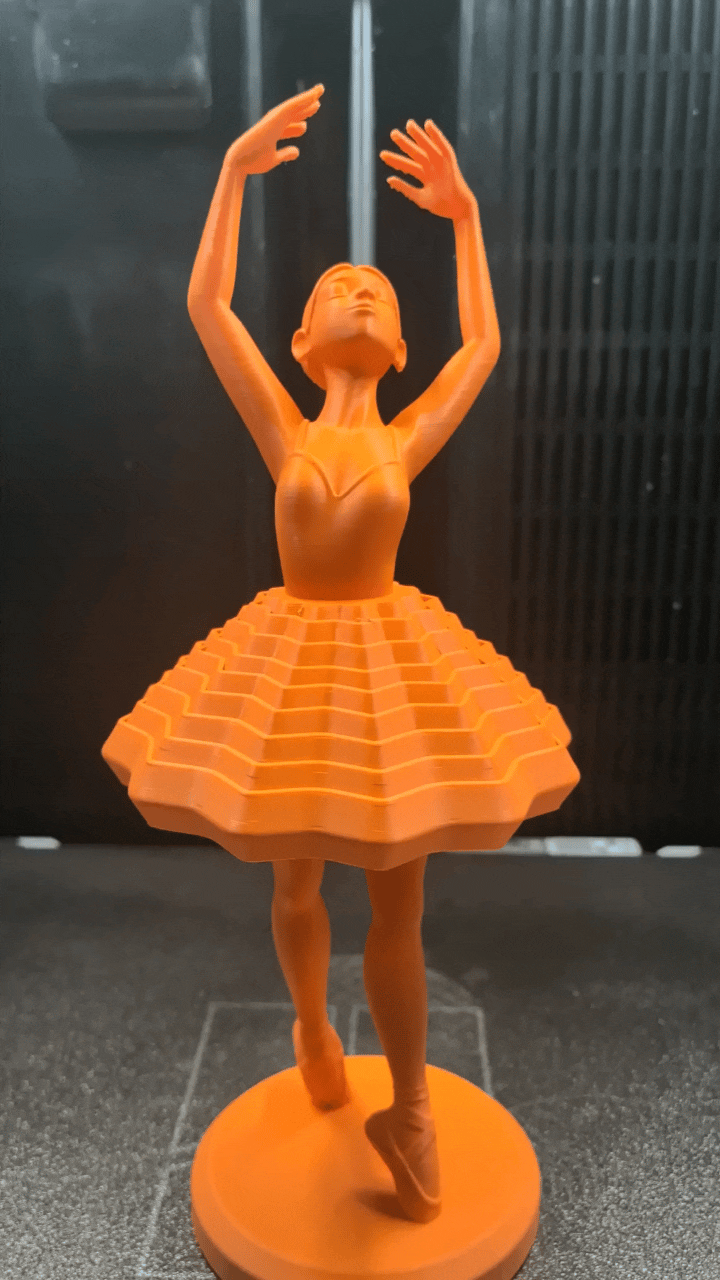 Miniatura 1 do modelo 3D 转动的芭蕾舞者-解压萝卜塔