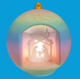 Sfera Natalizia con Natività luminosa