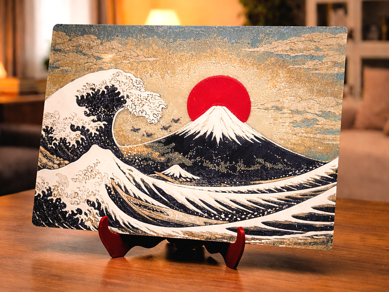 The Great Wave (Hokusai Style – HueForge)