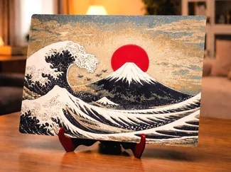 The Great Wave - Hokusai - HueForge