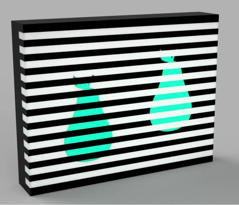 Optical Illusion - Same Pears LED Lamp
