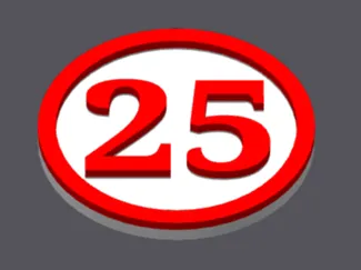 25 Birthday Cart Coin, 25er Einkaufswagenchip