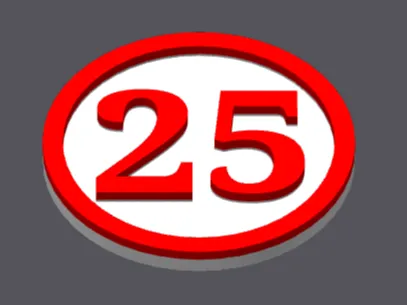 25 Birthday Cart Coin, 25er Einkaufswagenchip