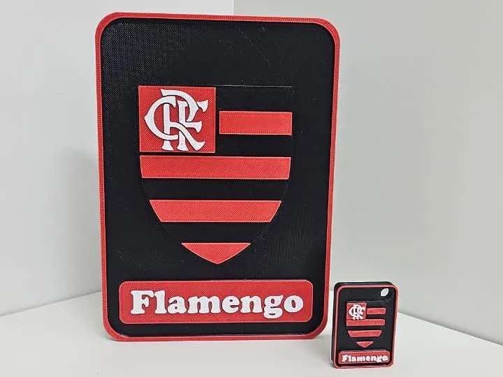 Placa Flamengo com nome editável 180mm