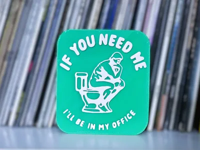 Toilet office sign