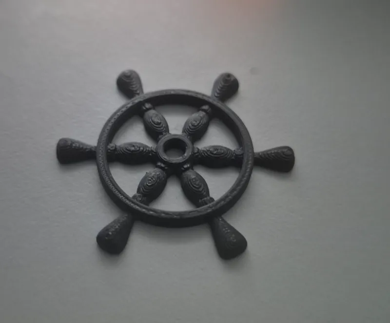 Ship wheel pendant of keychain
