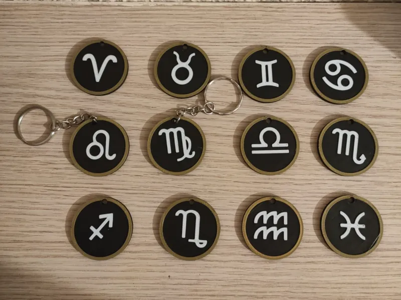 Llaveros signos zodiacales