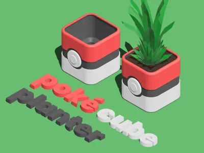 Pokemon Poke Cube Planter (Poke Ball)