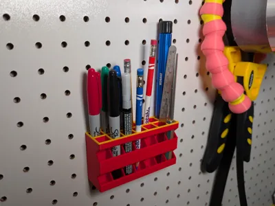Peg Board Pen Holder (2 rows of 7)