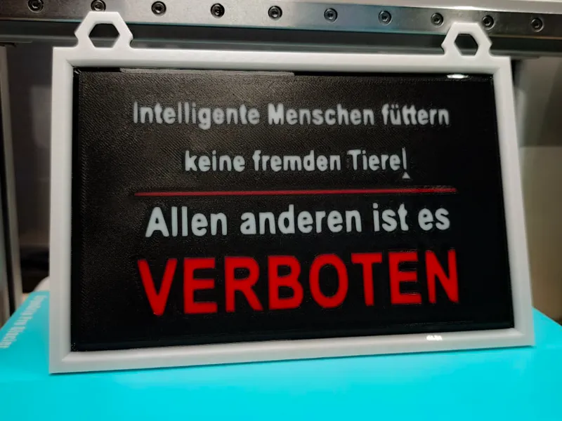 Füttern VERBOTEN Schild zum aufhängen