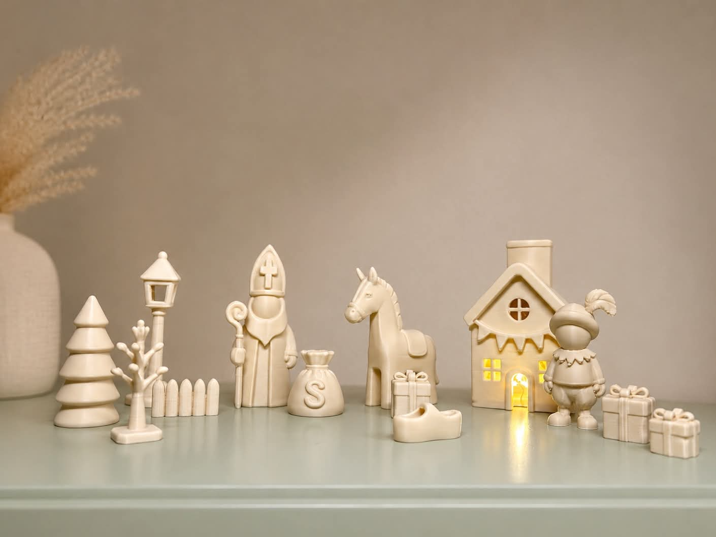 Sinterklaas Mini Village Led Tealight House - 1
