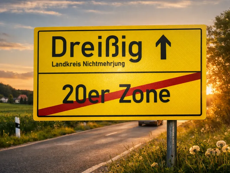20er-Zone - 30 Jahre Geburtstagsschild