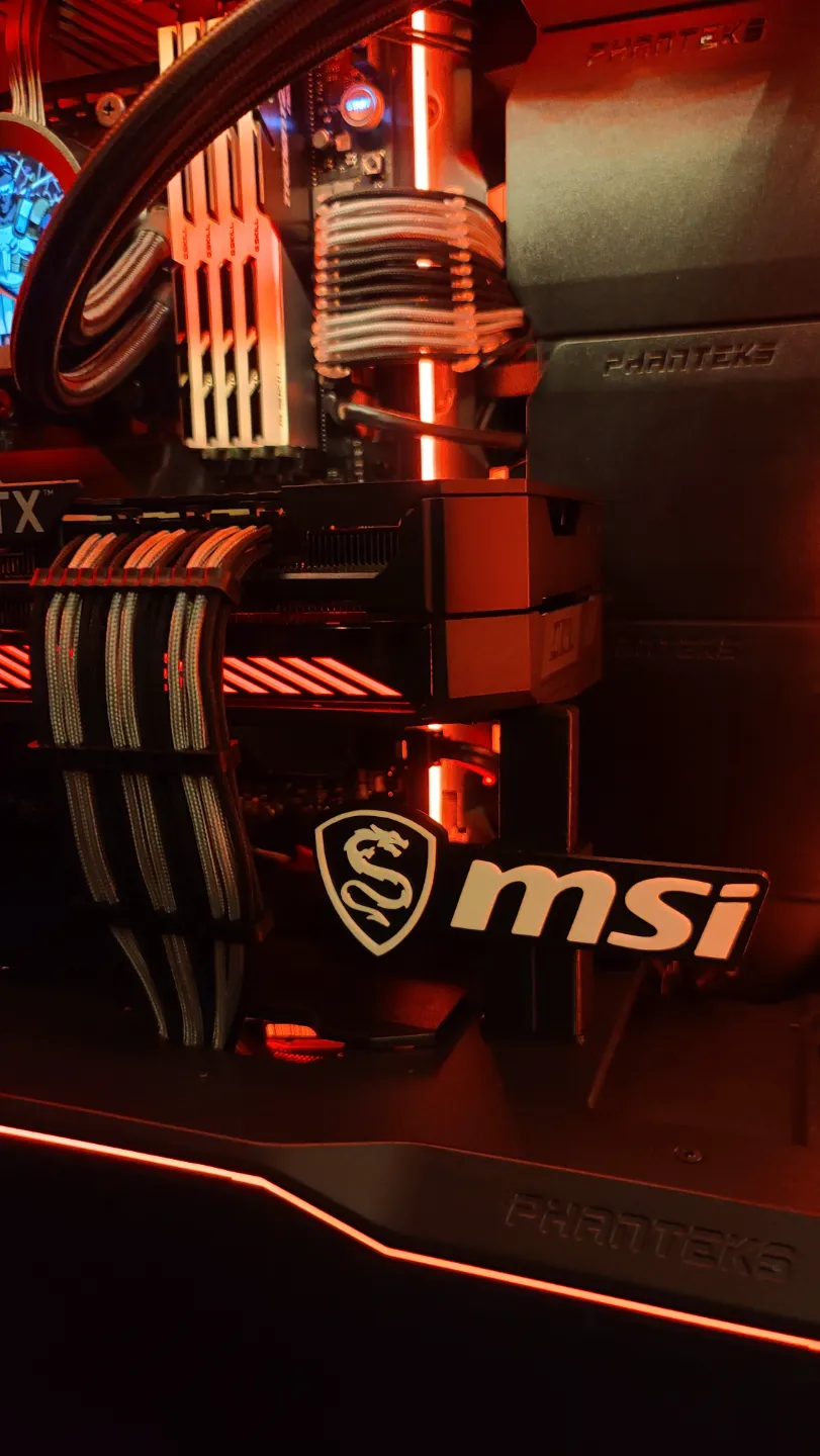 Msi Trident Riser Card MSI Badge (GPU Support Riser Compatible) - Free 3D Print Model - MakerWorld