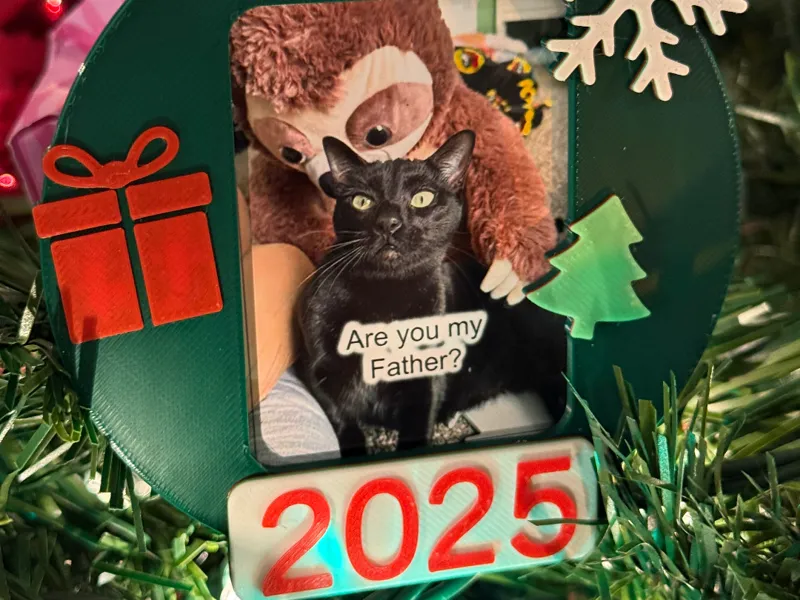 2025 Custom Photo - Bulb Ornament - 4 Color AMS