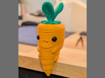 Carrot Critter — Desk Edge Buddy