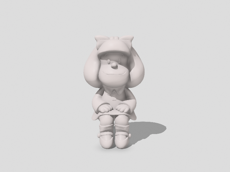 Figure Mafalda Sitting Fan Art