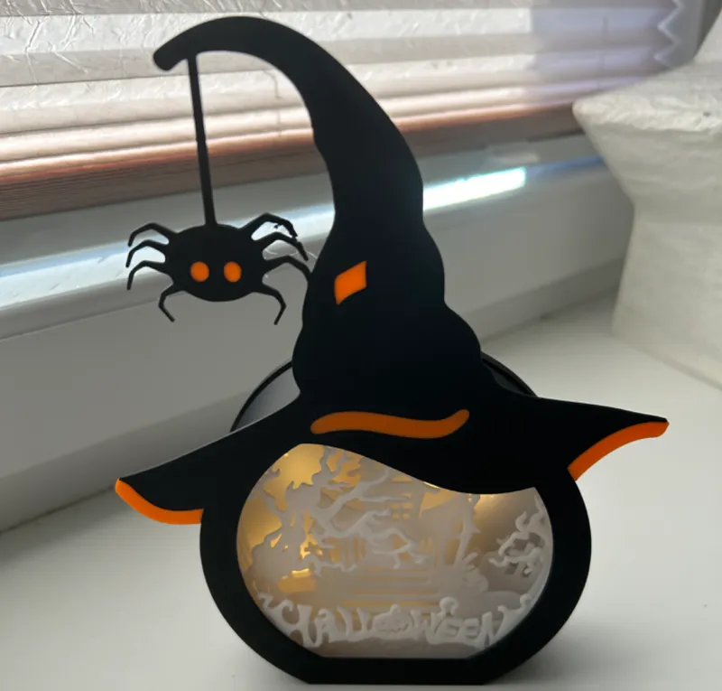 Haunted Halloween House Shadowbox Schattenbox