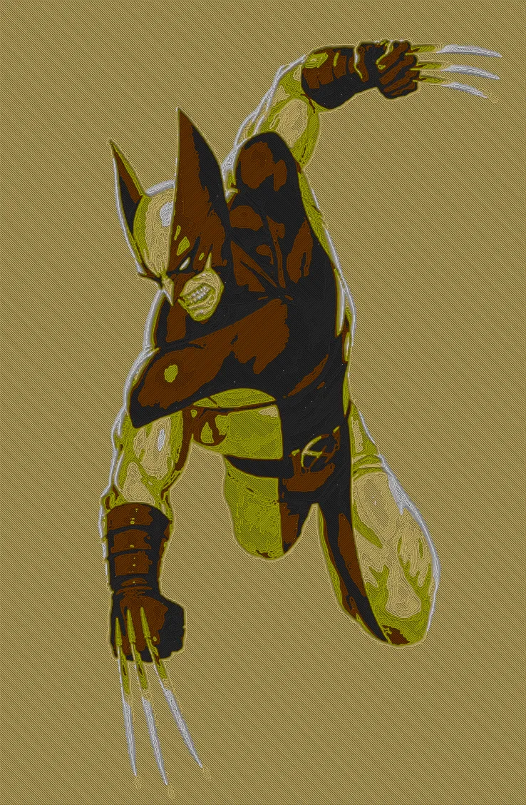 Wolverine 3D Printed Hueforge Painting