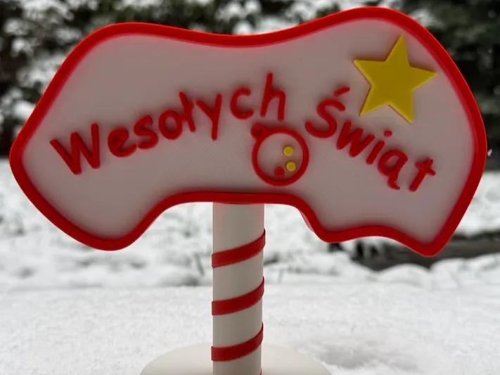 Polish greeting “Wesołych Świąt” 