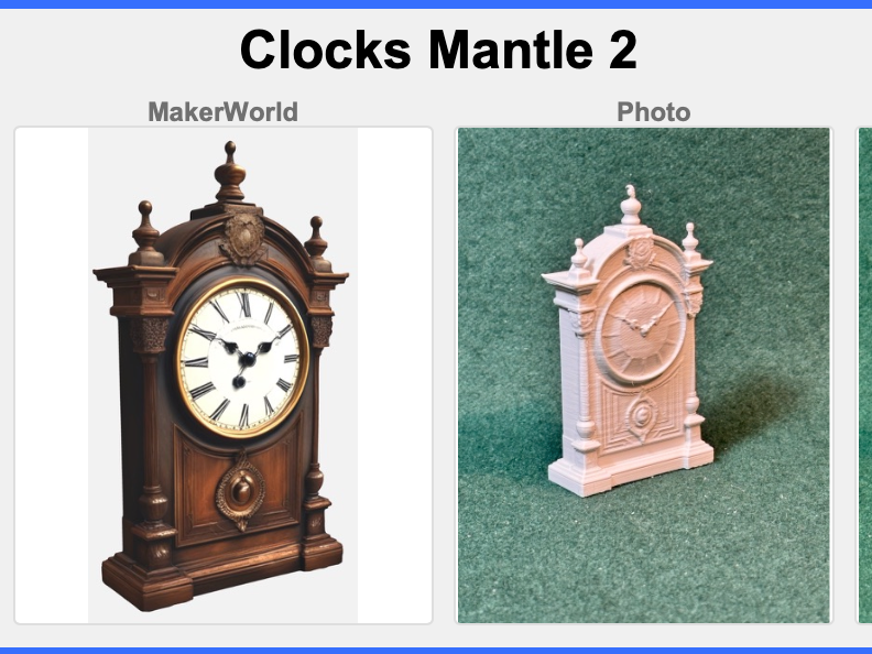 RPG • Dollhouse • Mini: Vic Era Clocks Mantle 2