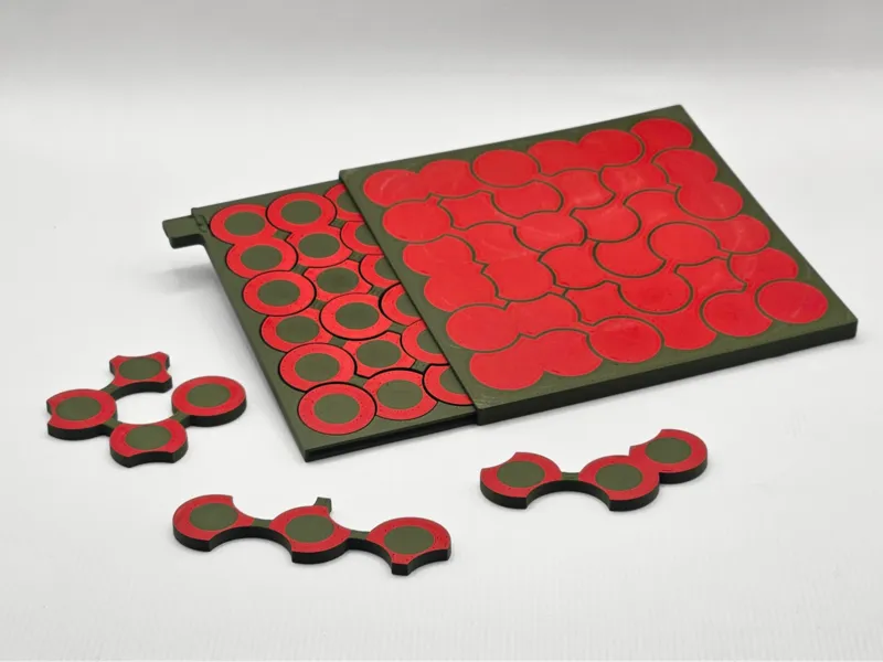 Geometric Jigsaw Puzzle with sliding lid box