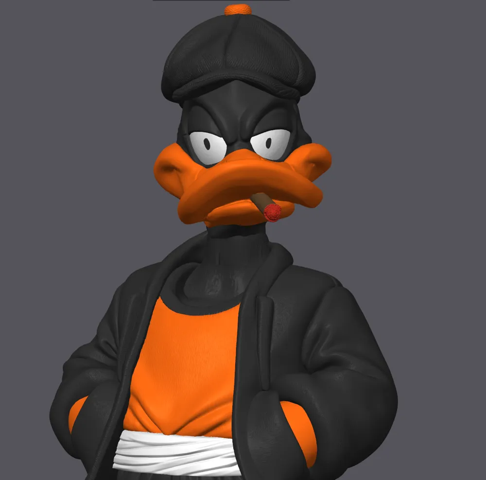 Duck Boss R2d Urban Daffy Duck Street Boss Edition 3-Part Print - Free 3D Print Model ...