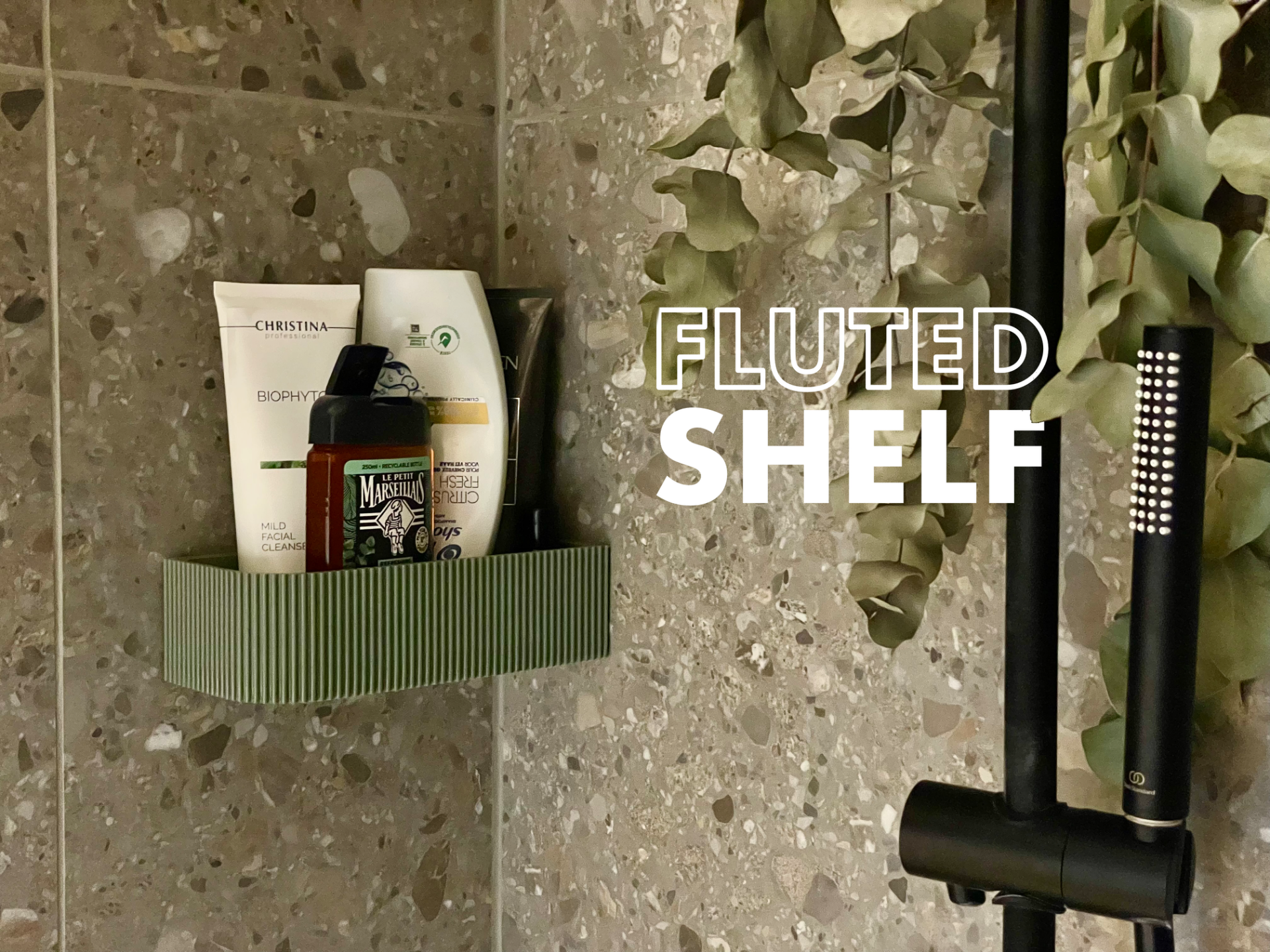 Fluted Shelf – Minimal Floating Bathroom Caddy